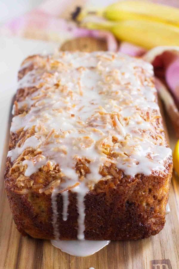 Banana bread gets a bit of a tropical makeover with the addition of coconut and a sweet, citrus glaze in this Citrus Glazed Coconut Banana Bread. Lemon juice or lime juice both work well here, use whatever you have on hand.