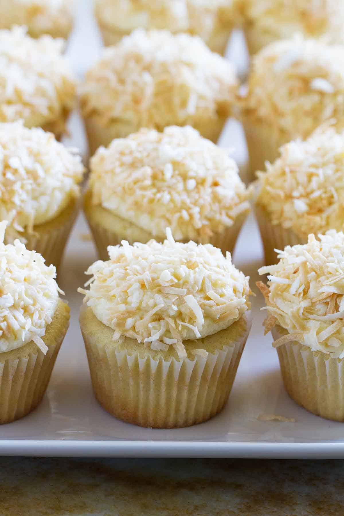 Coconut Snowball Cupcakes - Taste and Tell