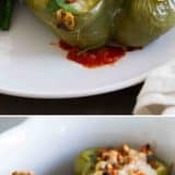 Vegetable and Sausage Stuffed Peppers collage