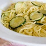 Zucchini Spaghetti with Saffron Sauce | www.tasteandtellblog.com