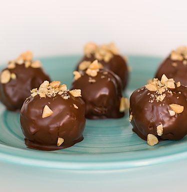 Chocolate Peanut Butter Balls | www.tasteandtellblog.com