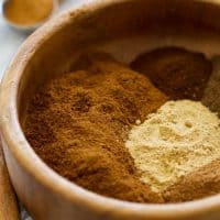 spices for pumpkin pie spice in a bowl