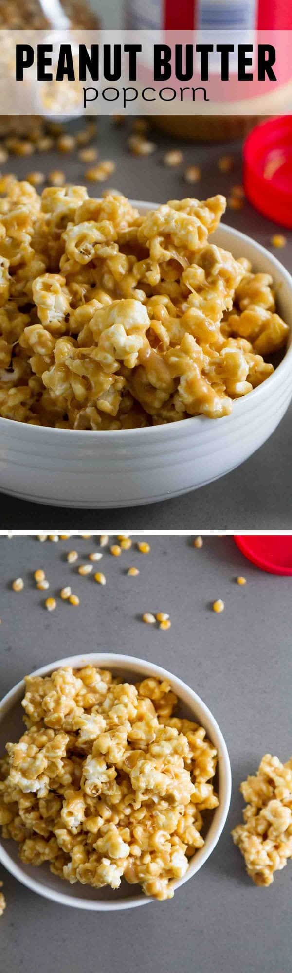 Peanut butter lovers won’t be able to stay away from this Peanut Butter Popcorn - popcorn that is coated with a sweet and sticky peanut butter coating.