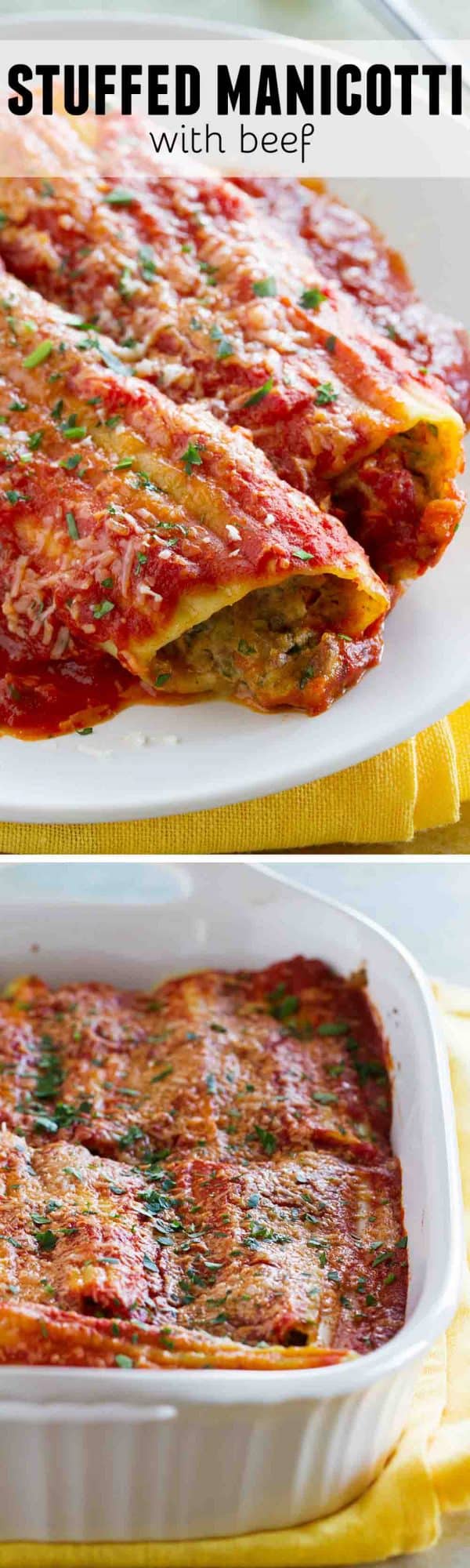 Stuffed Manicotti with Beef Taste and Tell