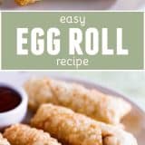 Easy Egg Rolls with text in the center