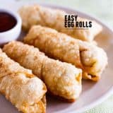 Egg Rolls with text over the top