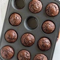 Cocoa Oatmeal Muffins in a Muffin Tin