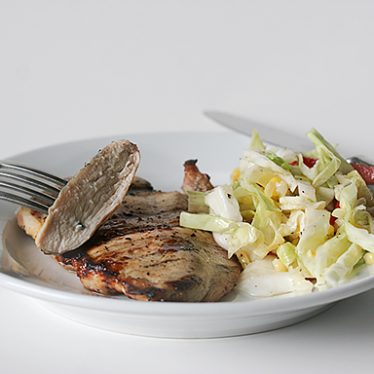 Grilled Lemon Chicken with Cabbage and Corn Slaw | www.tasteandtellblog.com