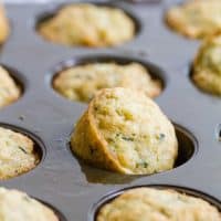 zucchini muffins in a muffin tin