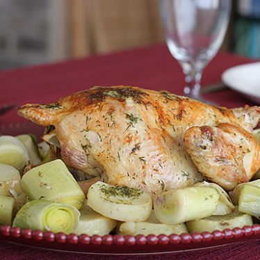 Roast Dill-Scented Chicken with Leeks and Potatoes | www.tasteandtellblog.com