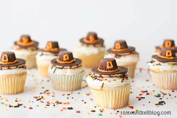 Pilgrim Hat Thanksgiving Cupcakes Taste And Tell