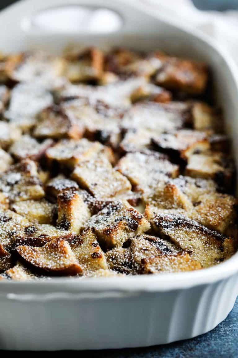 Baked French Toast Casserole with Apples and Raisins Taste and Tell