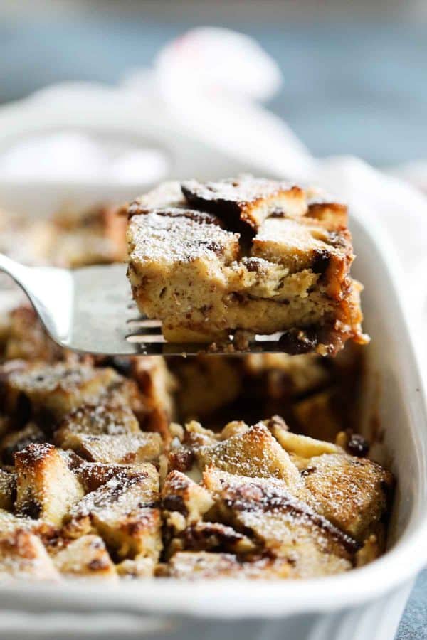 Slice of Make Ahead French Toast Casserole