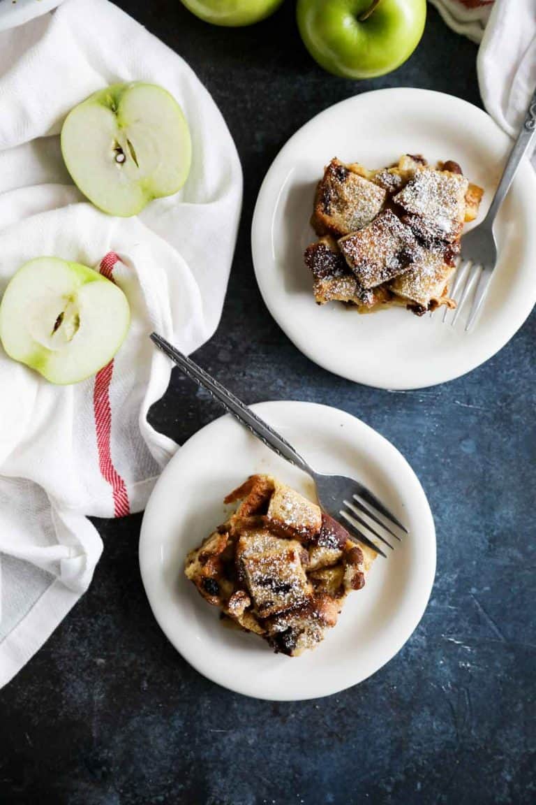 Baked French Toast Casserole with Apples and Raisins Taste and Tell