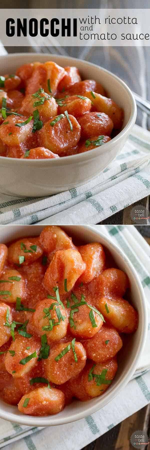 Gnocchi with Ricotta and Tomato Sauce Taste and Tell