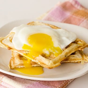 Sausage, Potato and Cheese Waffles | www.tasteandtellblog.com