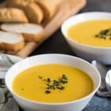 Slow Cooker Creamy Butternut Squash Soup in a bowl