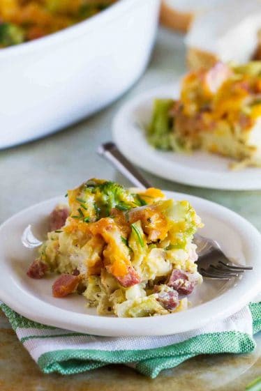 Ham and Cheese Strata with Broccoli - Taste and Tell