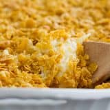 A popular Utah casserole, these Funeral Potatoes are good for more than just funerals! This classic potato casserole is comforting and crowd-pleasing.