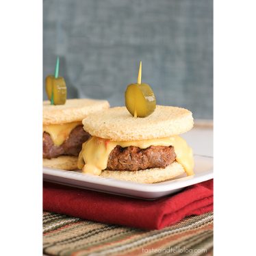 Pimiento Cheese Sliders | www.tasteandtellblog.com #recipe #burger #slider