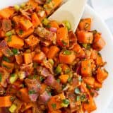 Easy side dish recipe - Sweet Potato Salad with Bacon