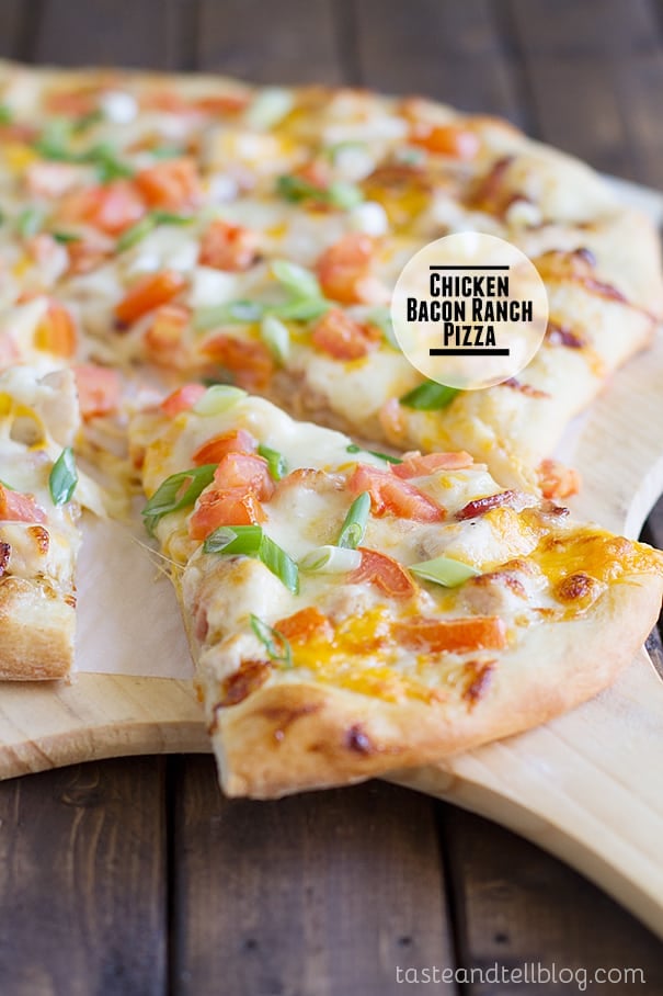 Chicken Bacon Ranch Pizza on Taste and Tell