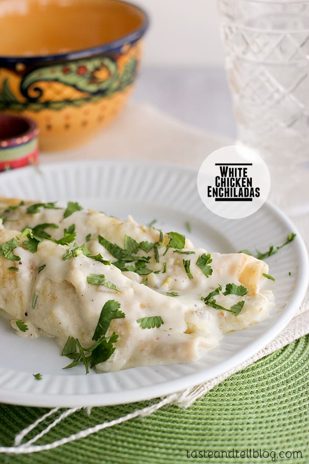 White Chicken Enchiladas  Taste and Tell