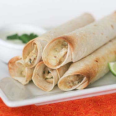 Baked Creamy Chicken Taquitos | www.tasteandtellblog.com