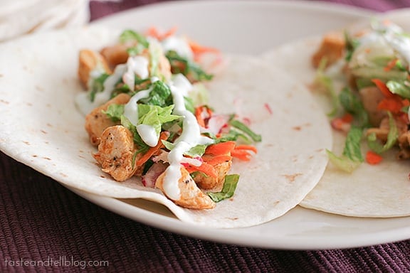Buffalo Chicken Tacos | www.tasteandtellblog.com