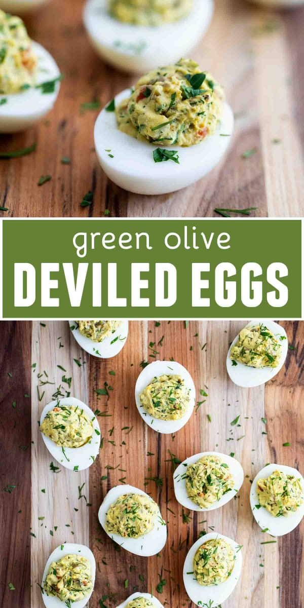 Green Olive Deviled Eggs