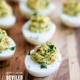Green Olive Deviled Eggs