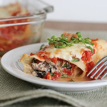 Spinach Mushroom Cannelloni | www.tasteandtellblog.com