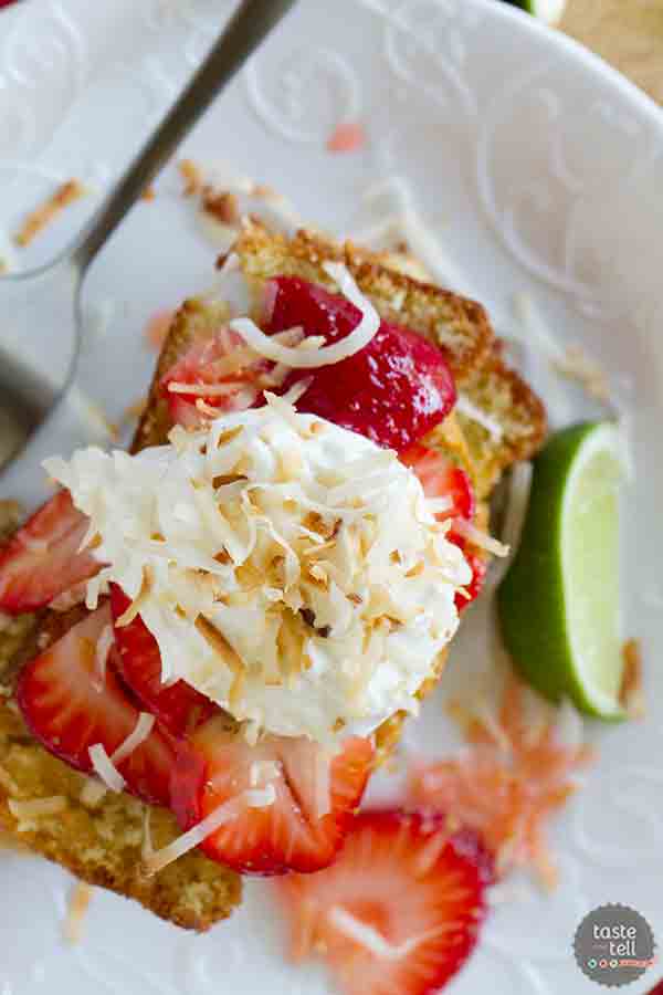 Strawberry Lime Shortcakes with Coconut Cream on www.tasteandtellblog.com