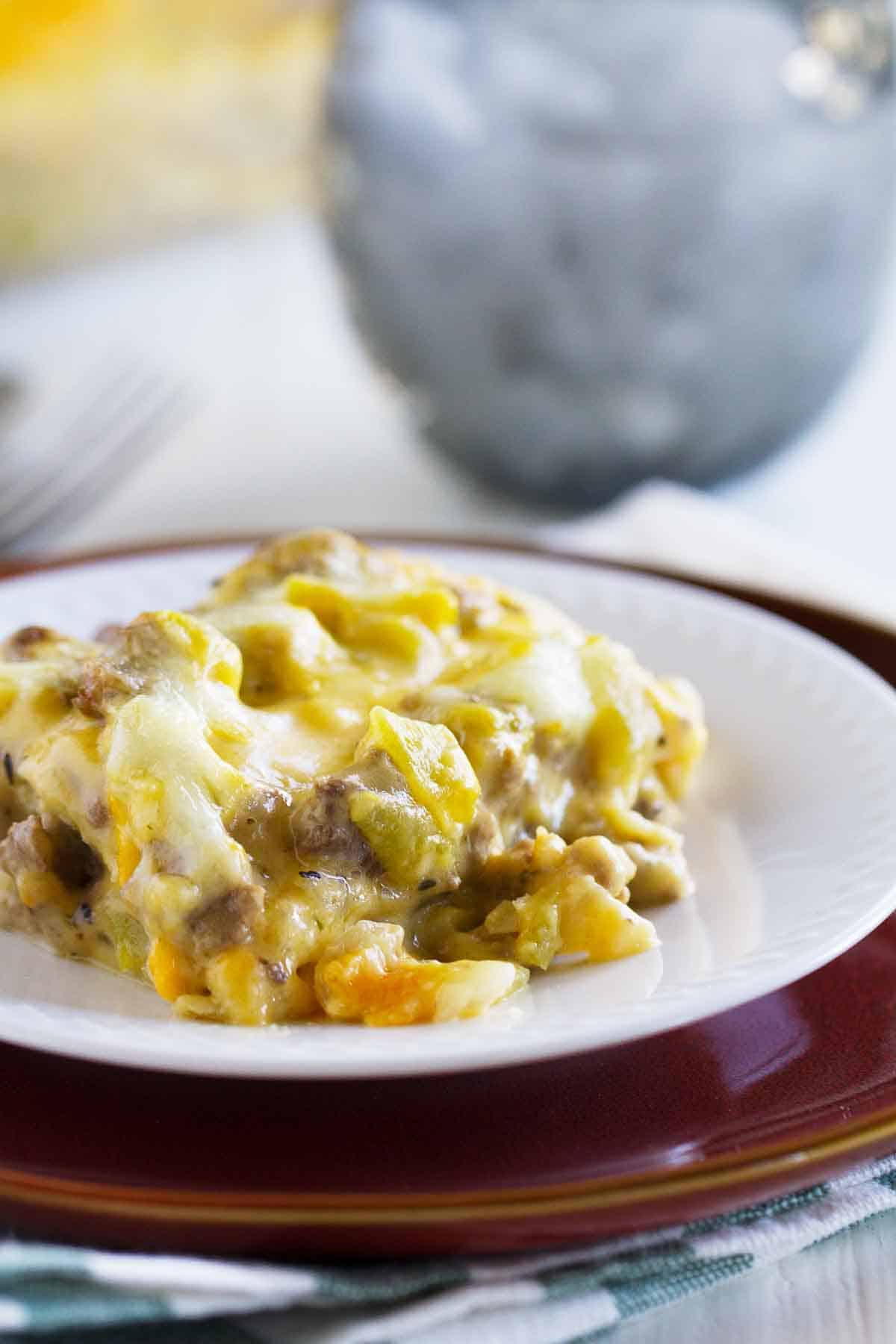 Comforting and creamy, this Green Chile Casserole is simple to prepare and reminds me of home.