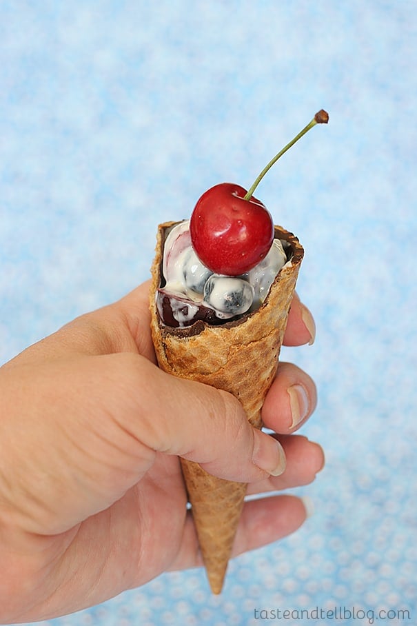 Berries and Cream Cones Recipe - Perfect for the 4th of July!