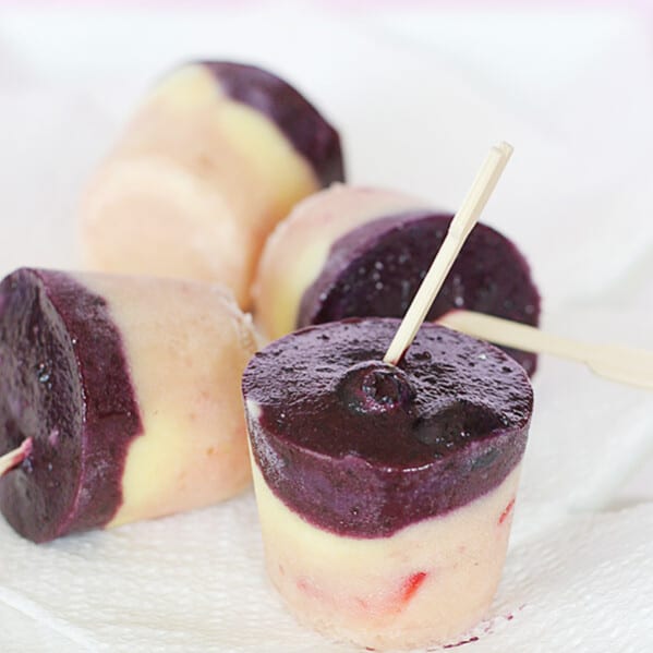 Yes - you can easily make frozen pudding pops at home! These pudding pops are infused with fresh strawberries and blueberries.