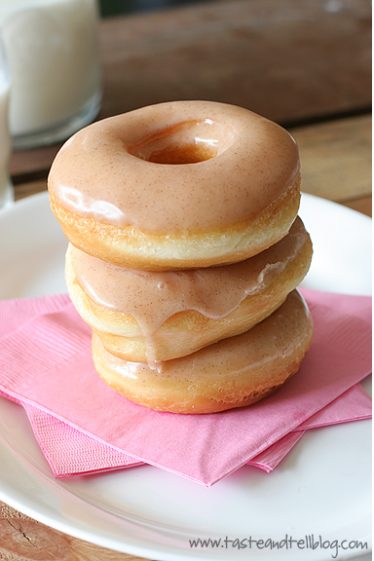 Cinnamon Sugar Glazed Doughnuts | www.tasteandtellblog.com