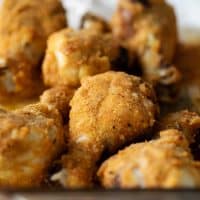 Chicken Drumsticks Recipe Baked in the Oven in a baking dish