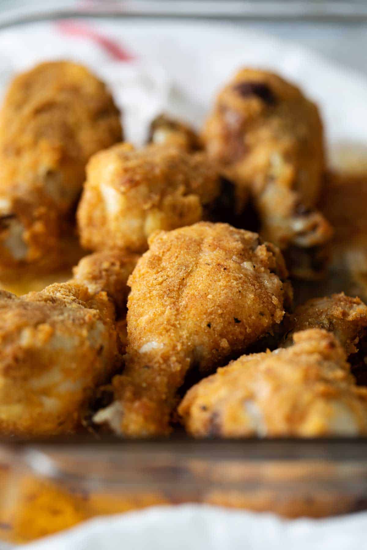 Chicken Drumsticks Recipe Baked in the Oven in a baking dish