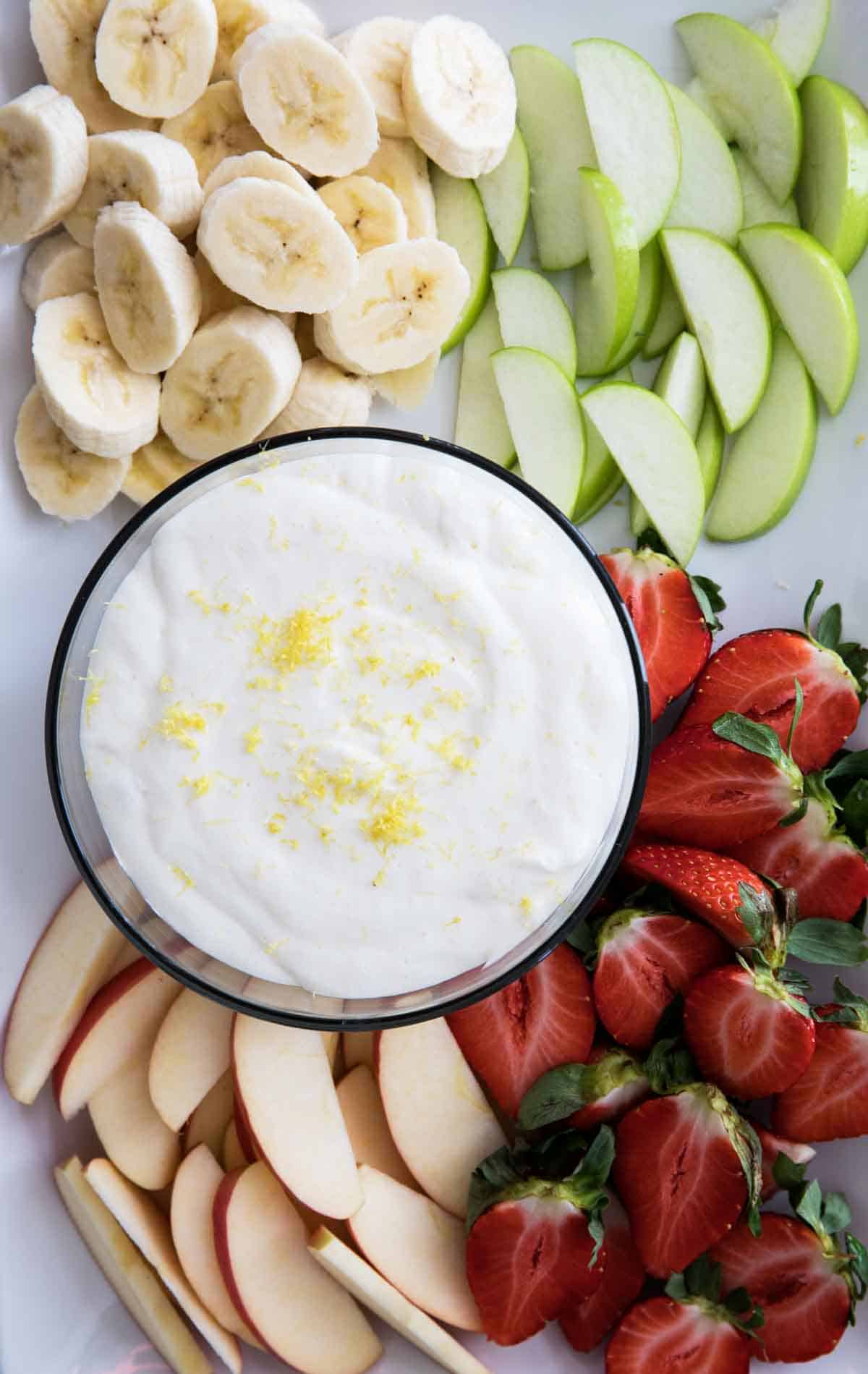 Fruit dip recipe with fresh fruit