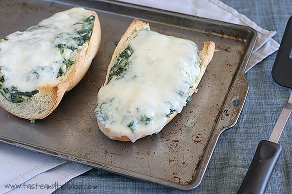 Spinach-Artichoke French Bread Pizza | Taste and Tell