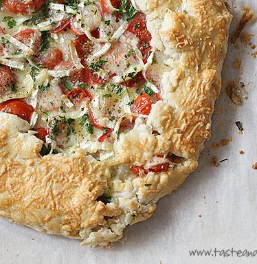 Tomato, Caramelized Onion and Brie Galette | www.tasteandtellblog.com