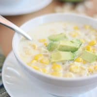 Bowl of Crab and Corn Soup.