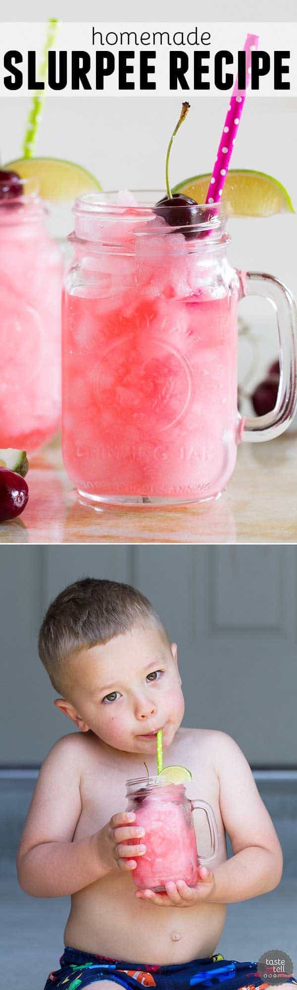 Skip the convenience store - you can make this Homemade Slurpee Recipe at home with only 3 ingredients!