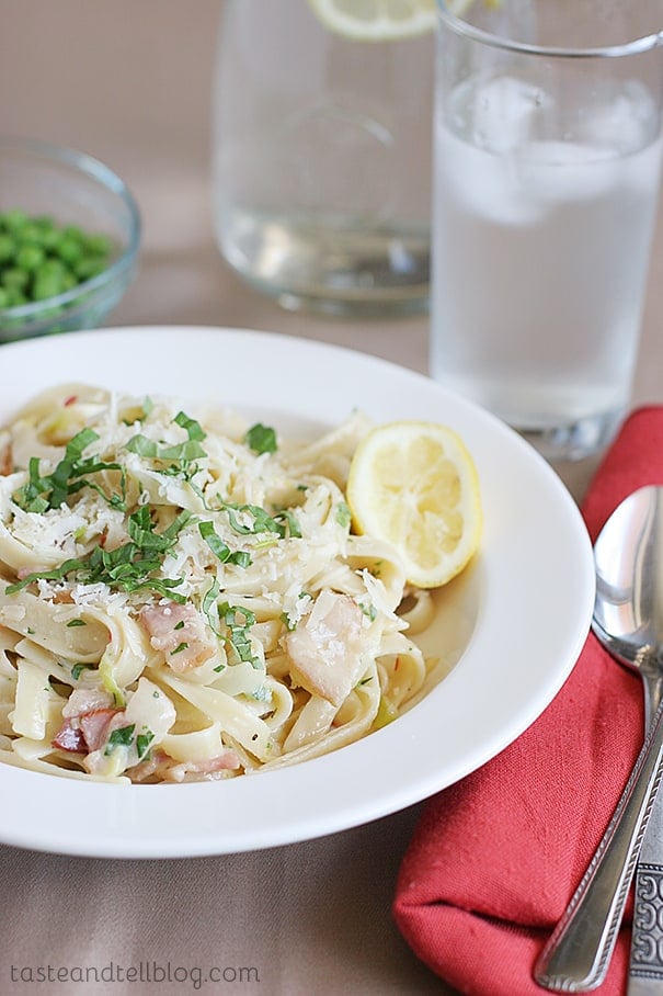 Lemon Scented Carbonara on Taste and Tell