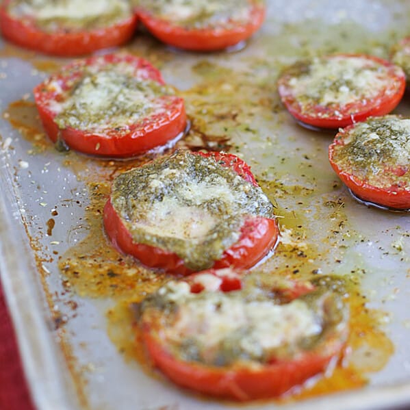Roasted Tomatoes with Pesto