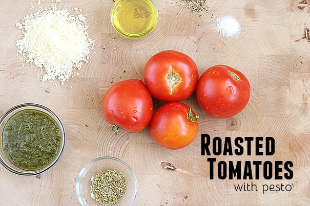 Ingredients for Roasted Tomatoes with Pesto