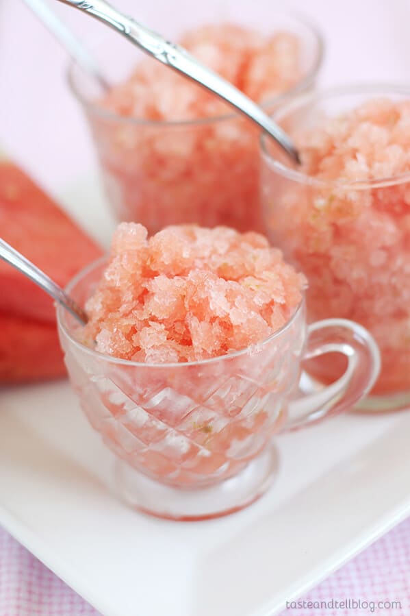 Watermelon Granita with Ginger and Lime