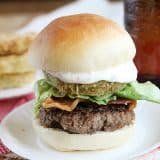 Bacon, Lettuce and Fried Green Tomato Sliders | www.tasteandtellblog.com