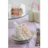 Cherry Chip Cake with Fluffy Frosting | www.tasteandtellblog.com